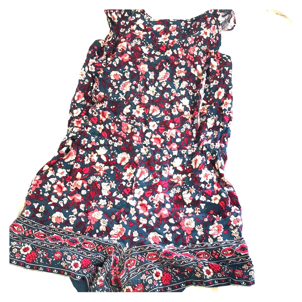 Loft open back romper -xs petite
